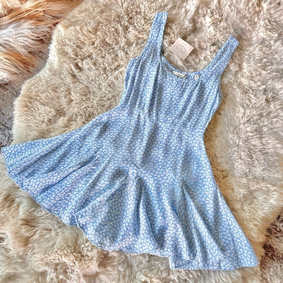 Doen Dresses & Skirts - 💋SOLD💋✨🪷🩵DÔEN ‘Porto’ Viscose Tank Short Mini Dress Cerulean Hillside Bloom